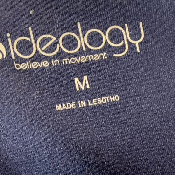 ID IDEOLOGY Women's Indigo Sea Color-Block Stripe Pull-On 7/8 Leggings SZ M - Picture 7 of 8